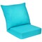 Patio Chair Cushion Set With Seat and Back Cushions Water Resistant Polyester